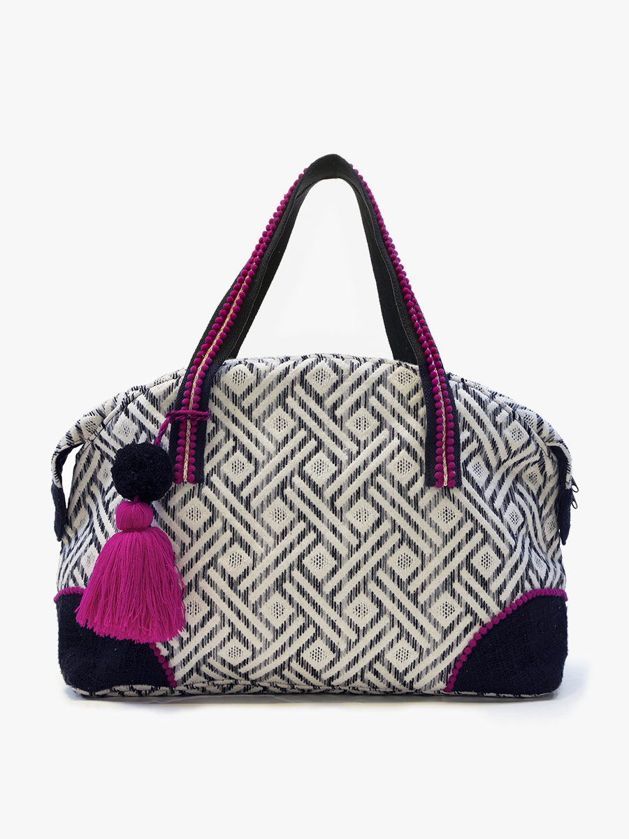 Lillian Printed Cotton Weekender Duffle Bag