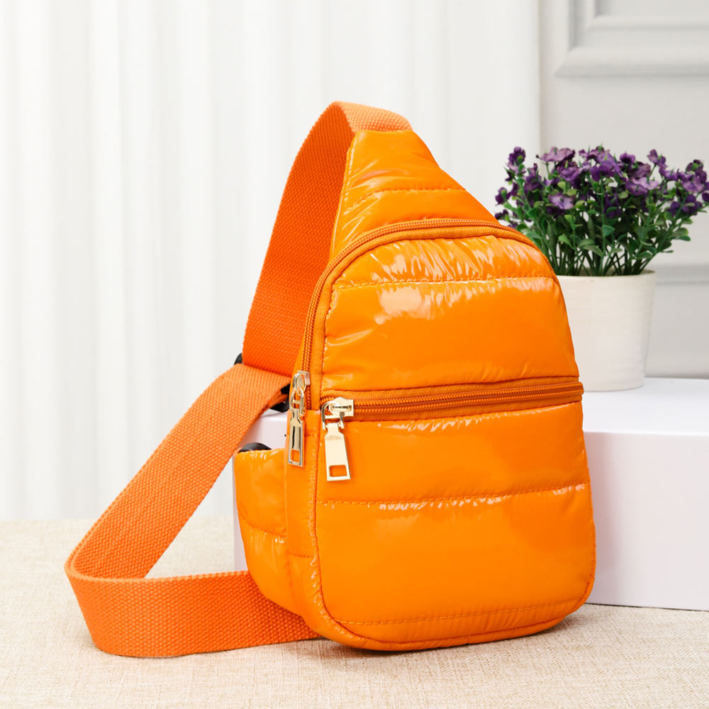 Solid Puffer Mini Sling Bag