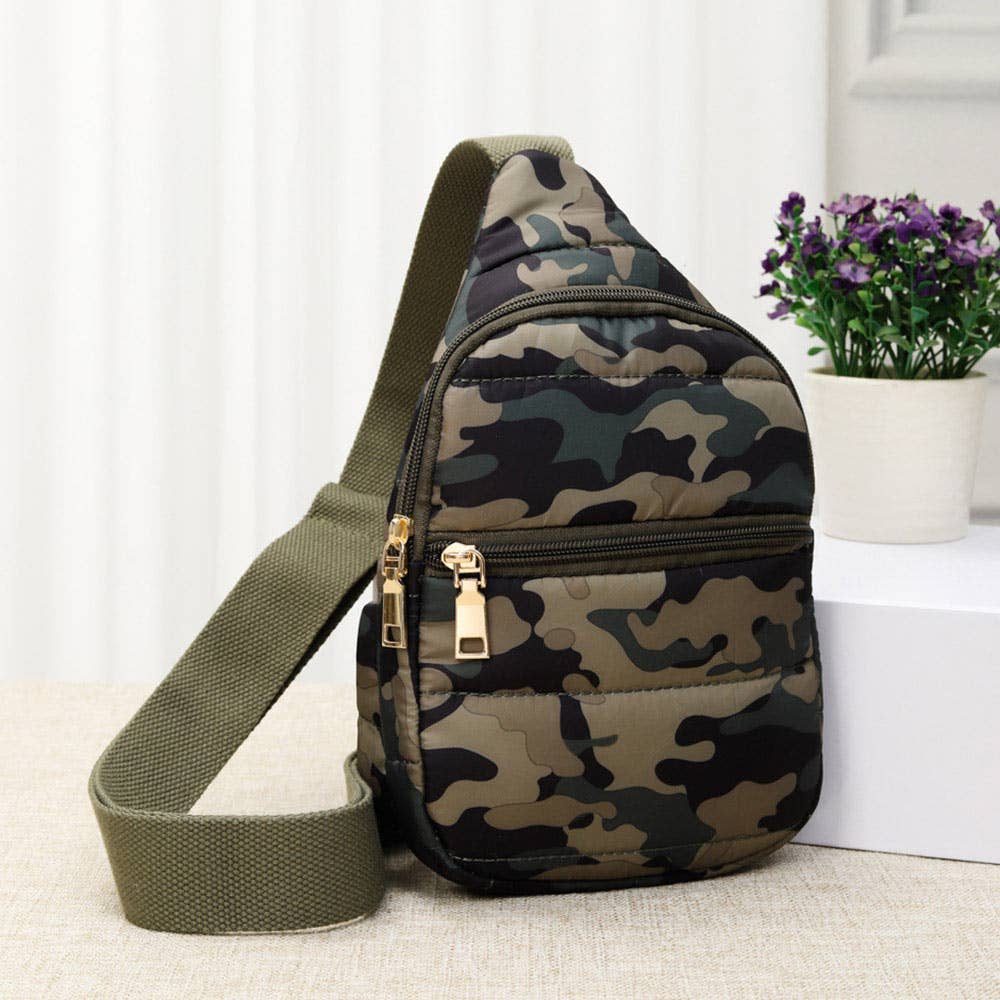 Solid Puffer Mini Sling Bag